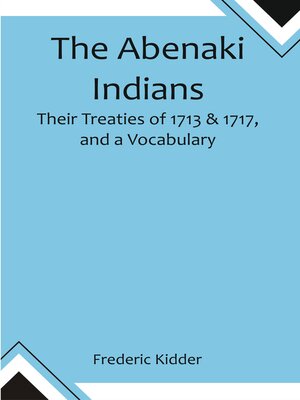 cover image of The Abenaki Indians